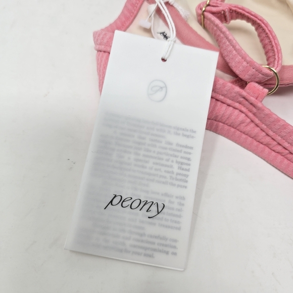 NWT Peony Petal Panel Balconette  Bikini Swim Top 10 Pink - Picture 8 of 12